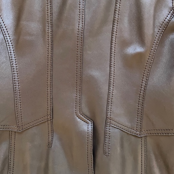 Michael Kors Brown Leather Blazer Jacket - Picture 6 of 11